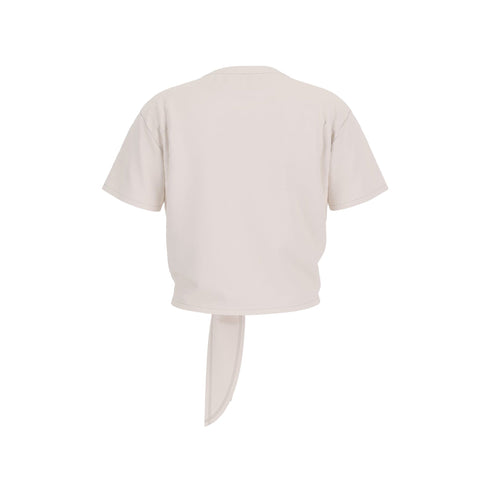 GUESS T-shirt T-shirt Donna con logo e fiocco Panna - Francavilla Moda